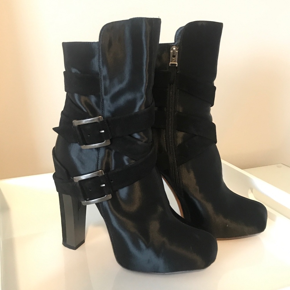 B Brian Atwood satin boots